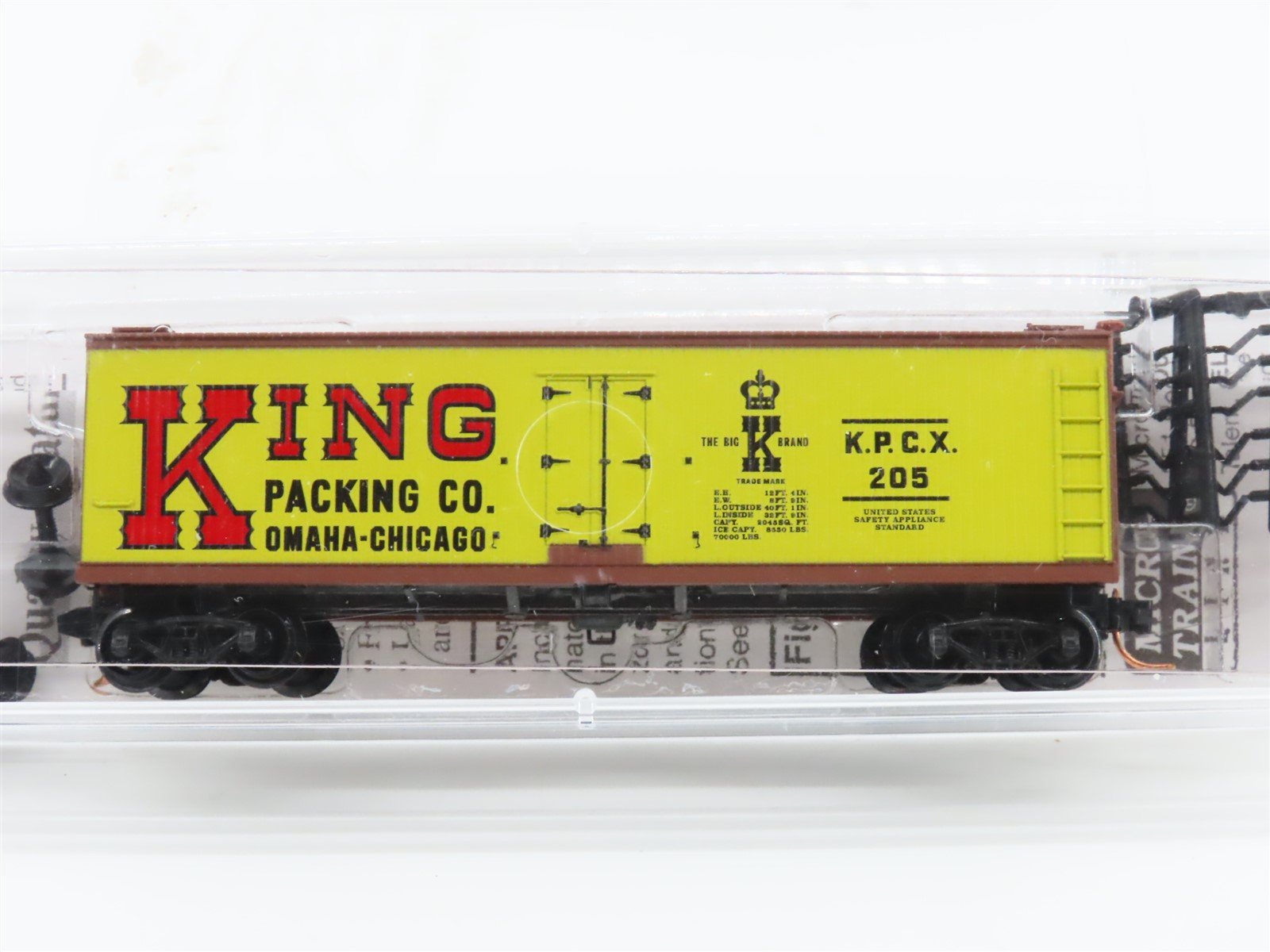 N Scale Micro-Trains MTL 49120 KPCX King Packing Co 40' Wood Reefer #205