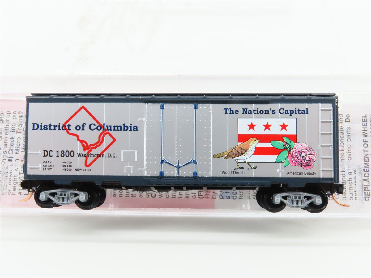N Scale Micro-Trains MTL NSC 4-03 DC District of Columbia 40&#39; Box Car #1800