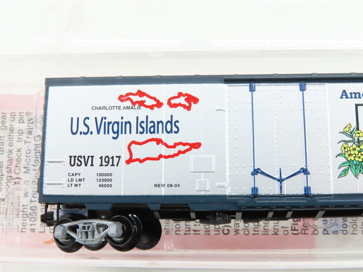 N Scale Micro-Trains MTL NSC 04-72 USVI US Virgin Islands 40&#39; Box Car #1917