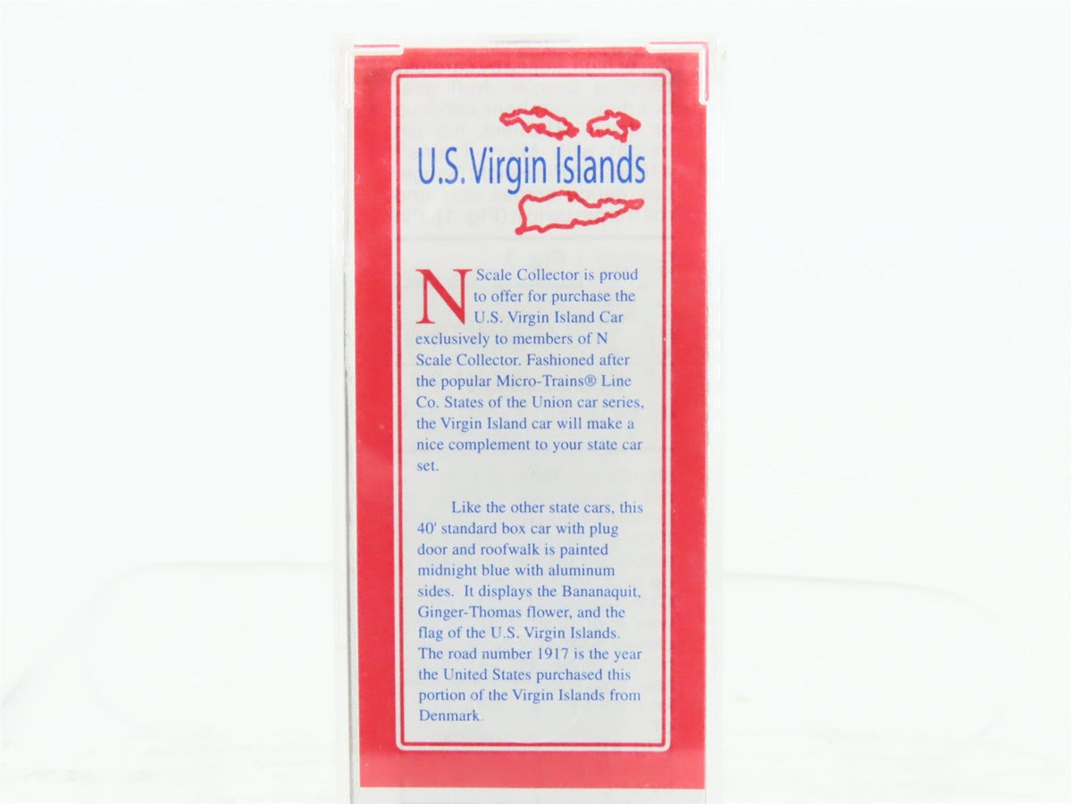 N Scale Micro-Trains MTL NSC 04-72 USVI US Virgin Islands 40&#39; Box Car #1917