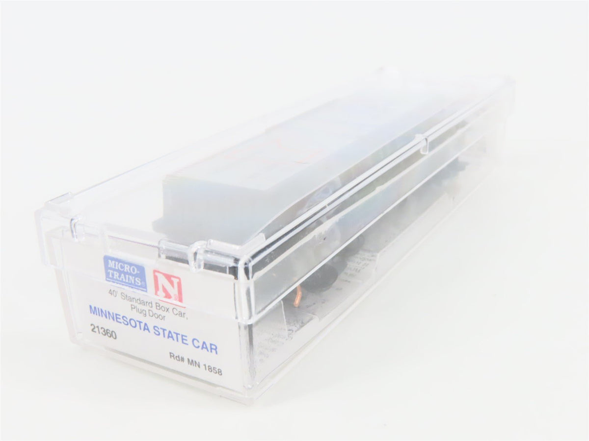 N Scale Micro-Trains MTL 21360 MN Minnesota State 40&#39; Plug Door Box Car #1858