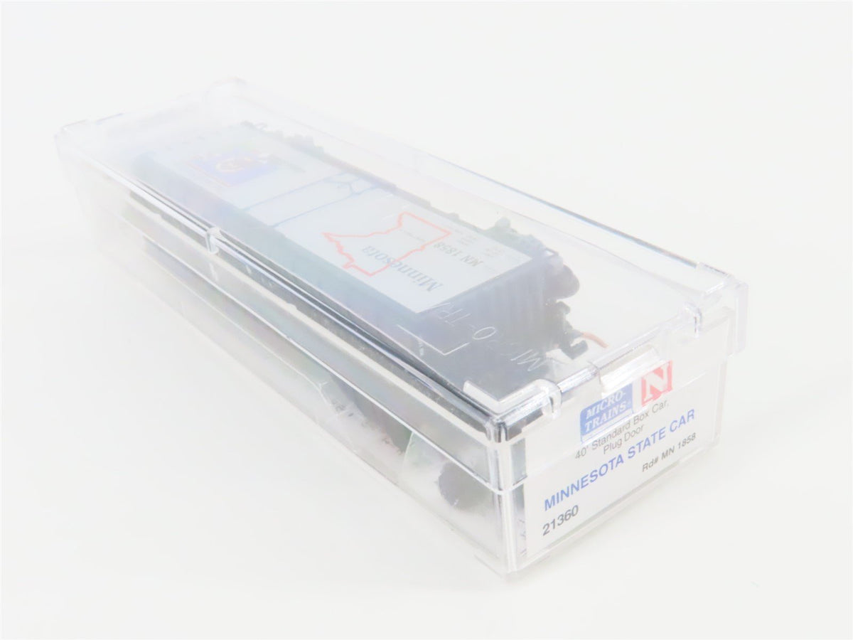 N Scale Micro-Trains MTL 21360 MN Minnesota State 40&#39; Plug Door Box Car #1858