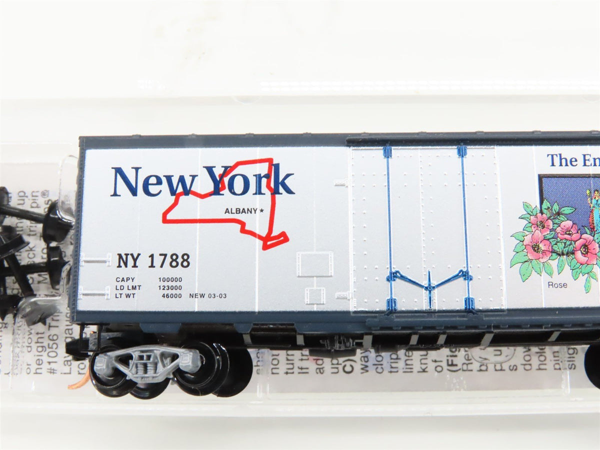N Scale Micro-Trains MTL 21340 NY New York State 40&#39; Plug Door Box Car #1788