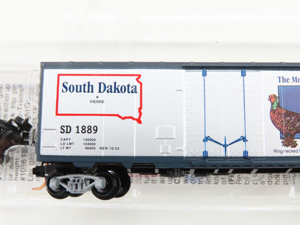 N Scale Micro-Trains MTL 21371 SD South Dakota State 40&#39; Plug Door Box Car #1889