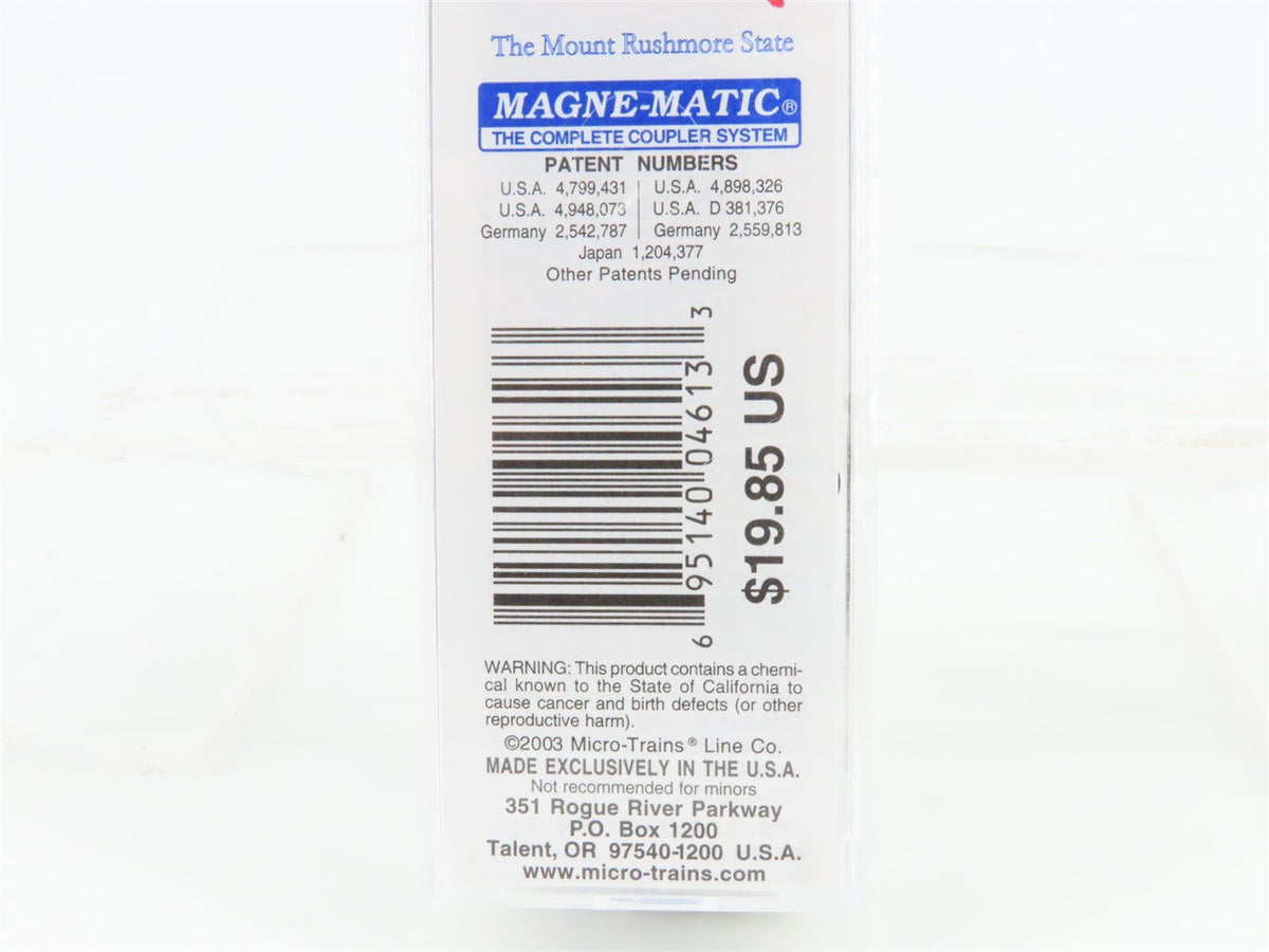 N Scale Micro-Trains MTL 21371 SD South Dakota State 40&#39; Plug Door Box Car #1889