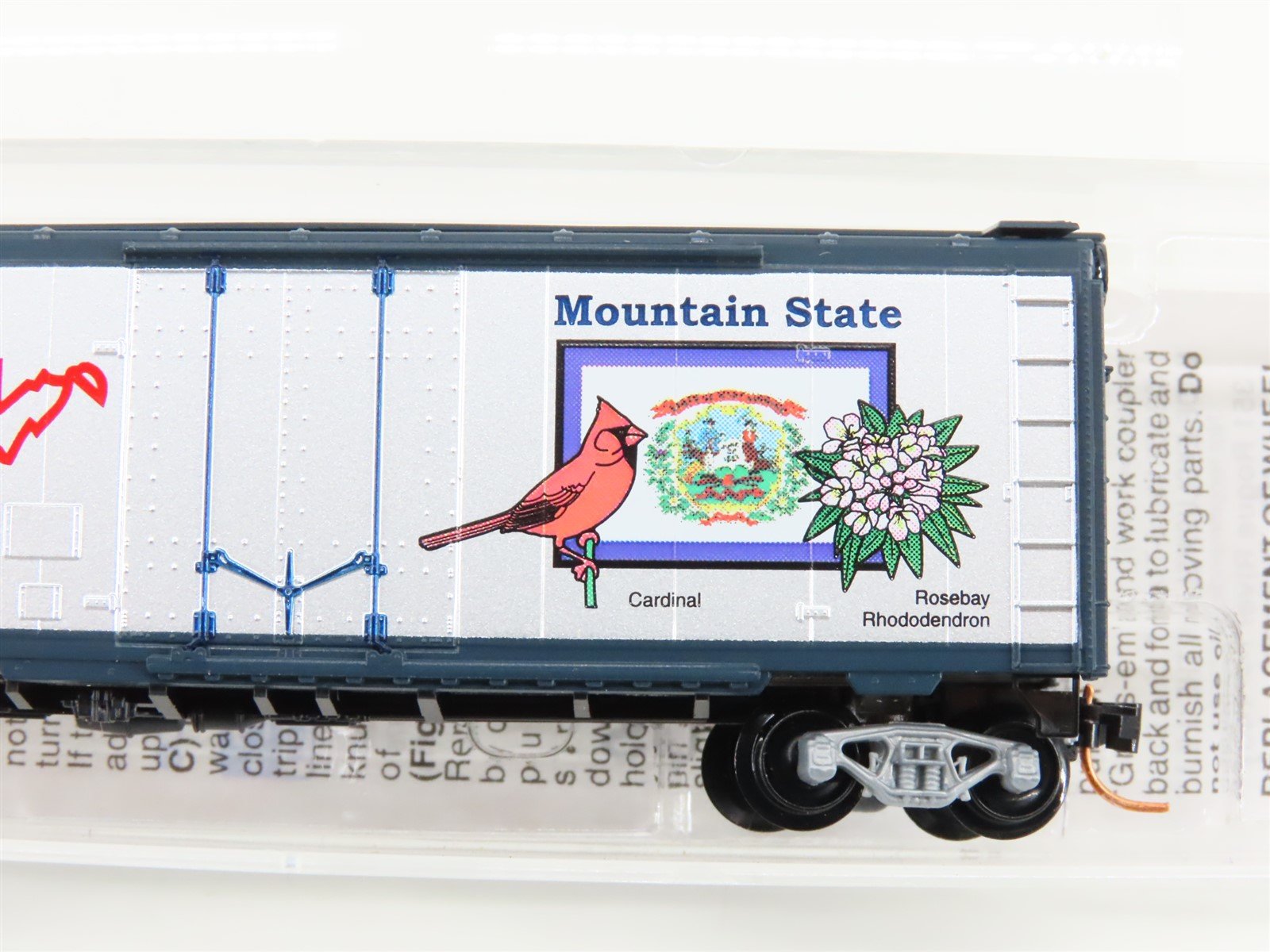 N Scale Micro-Trains MTL 02100386 WV West Virginia State 40' Box Car #1863