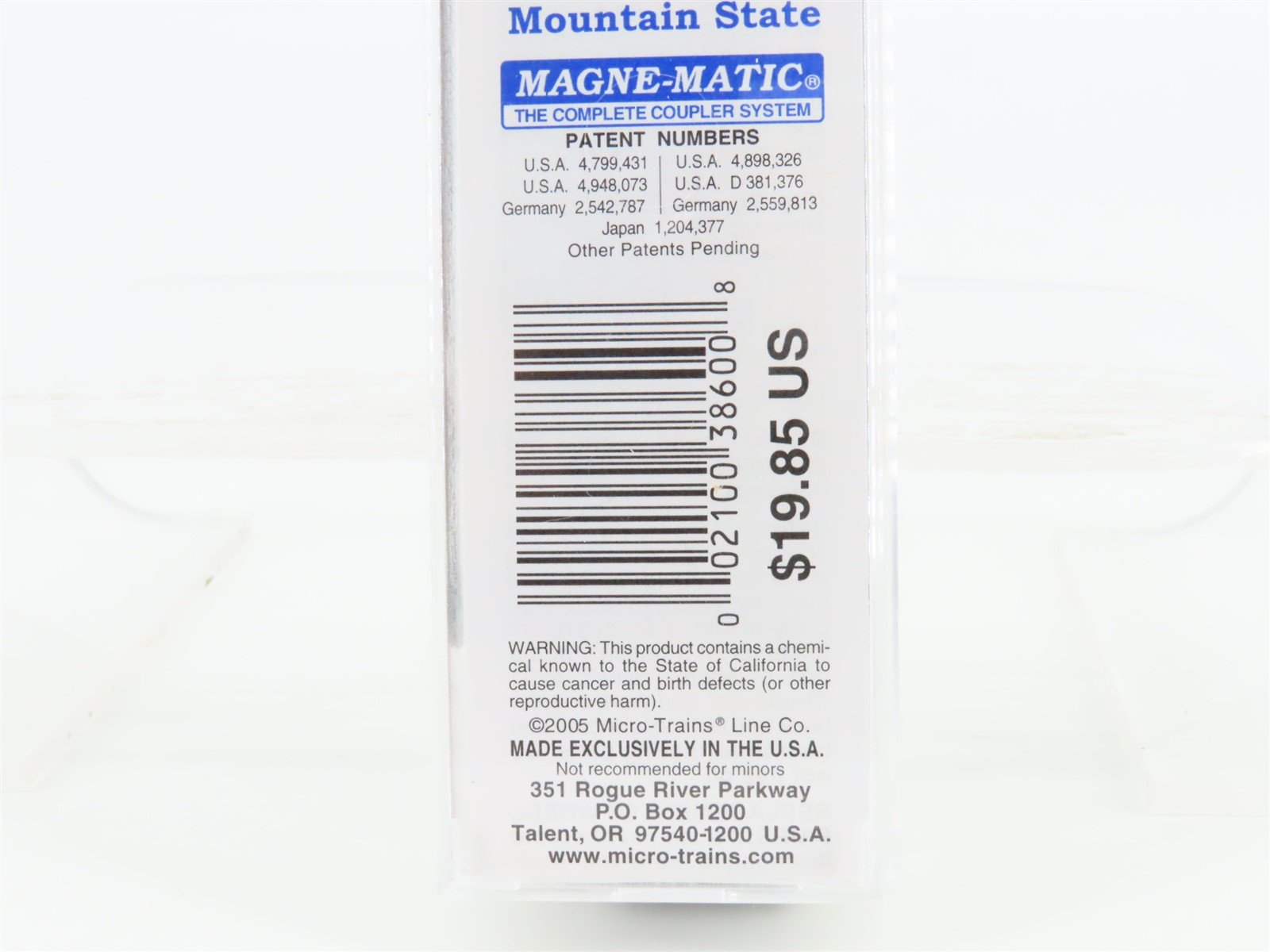 N Scale Micro-Trains MTL 02100386 WV West Virginia State 40' Box Car #1863