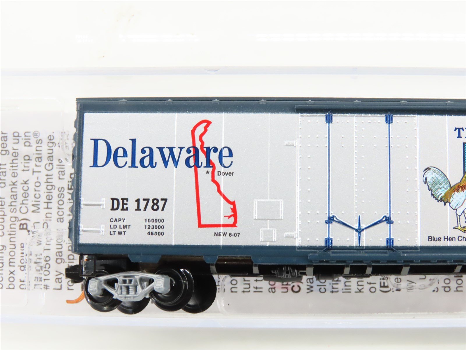 N Scale Micro-Trains MTL 02100414 DE Delaware State 40' Plug Door Box Car #1787