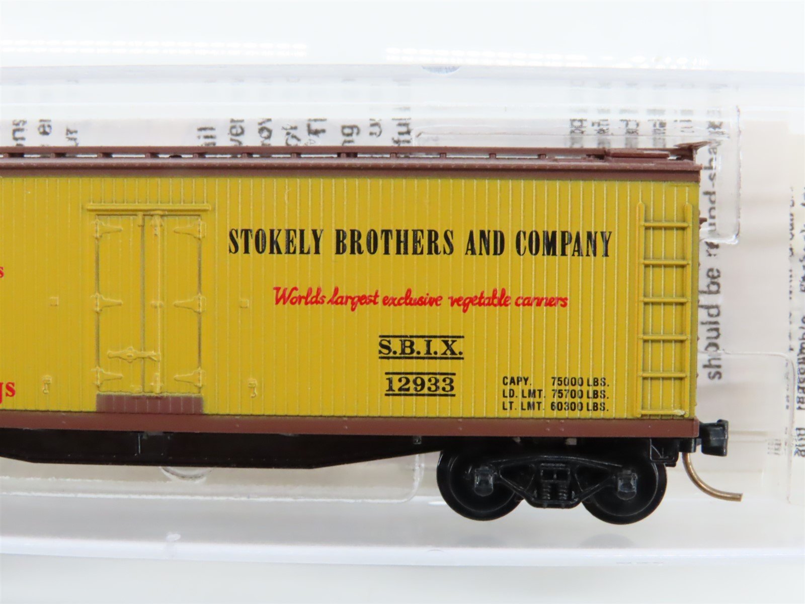 N Scale Micro-Trains MTL 49340 SBIX Stokely Vegetables 40' Wood Reefer #12933