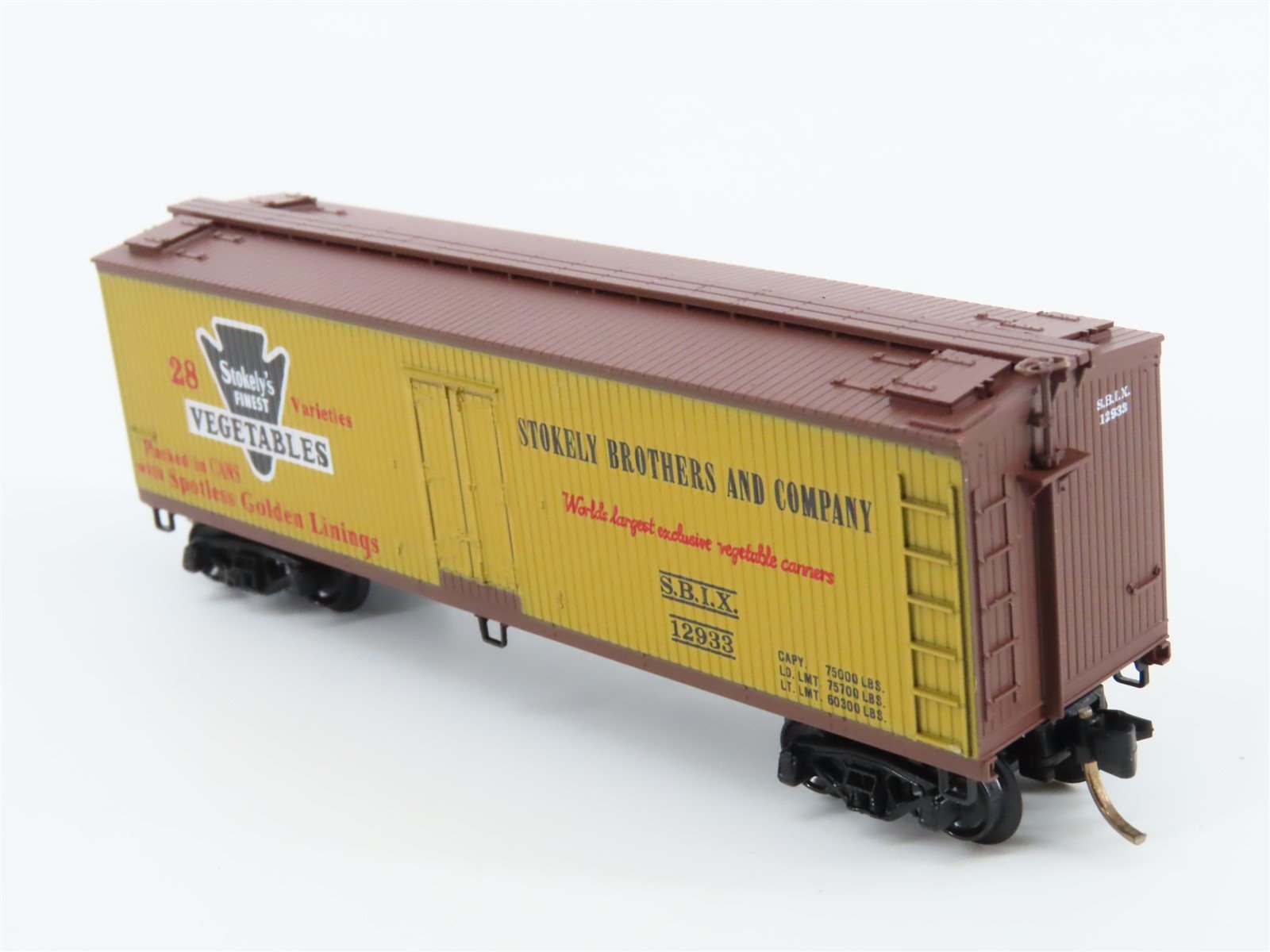 N Scale Micro-Trains MTL 49340 SBIX Stokely Vegetables 40' Wood Reefer #12933