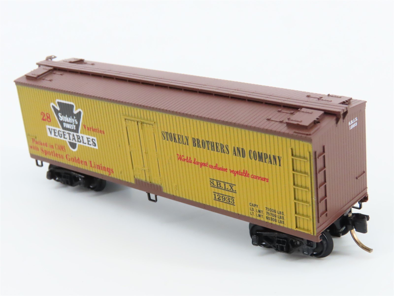 N Scale Micro-Trains MTL 49340 SBIX Stokely Vegetables 40' Wood Reefer #12933