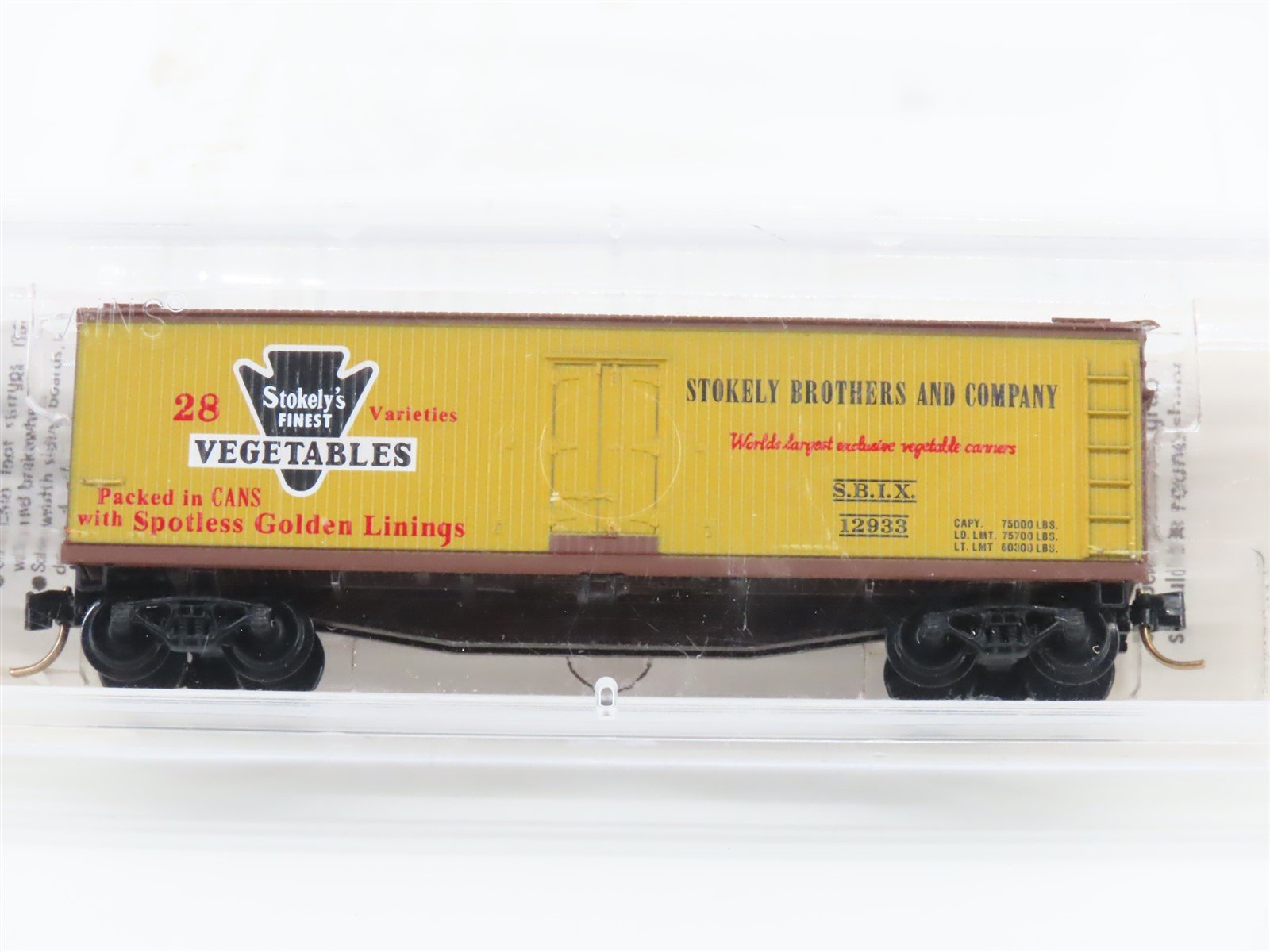 N Scale Micro-Trains MTL 49340 SBIX Stokely Vegetables 40' Wood Reefer #12933