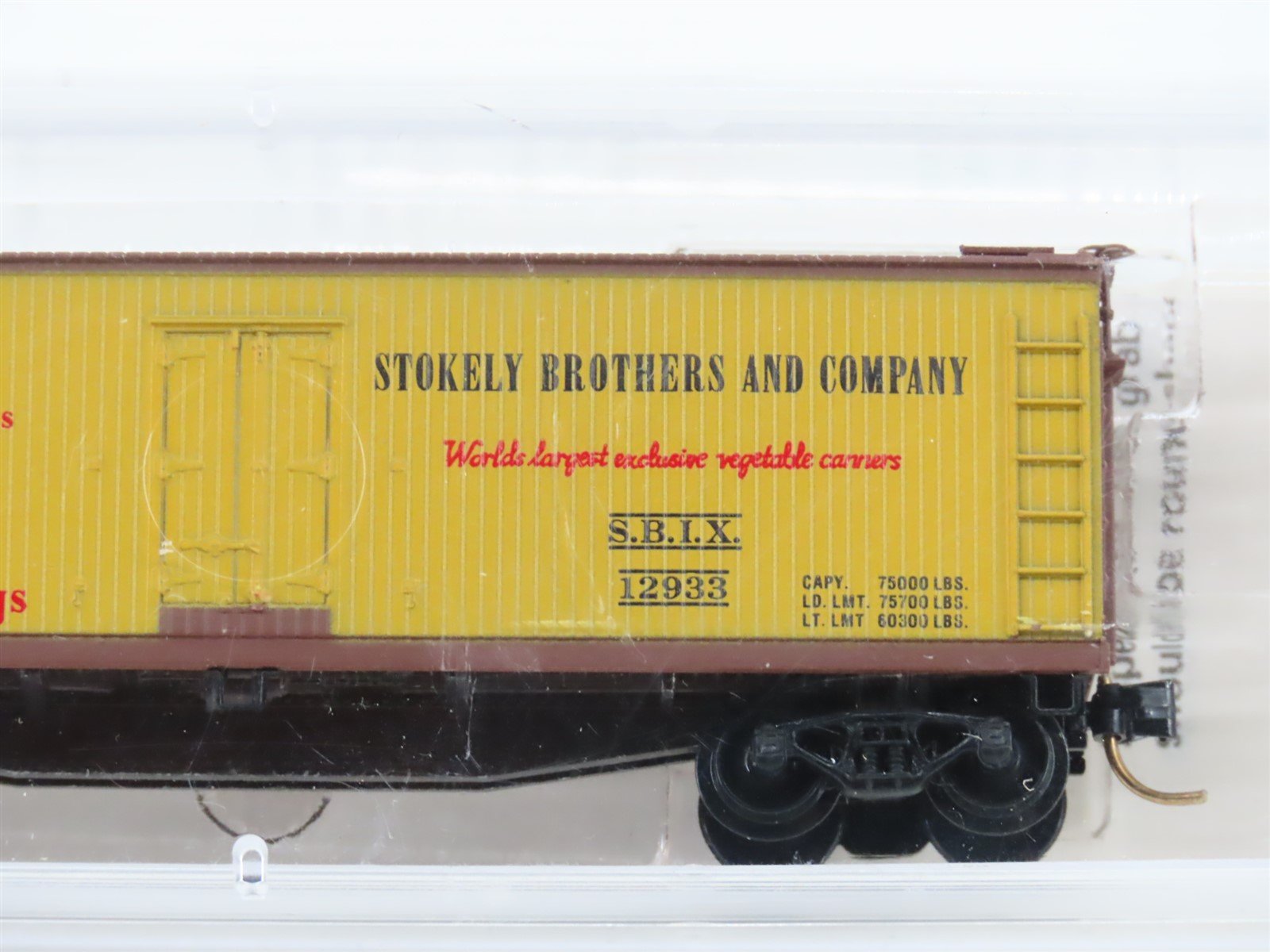 N Scale Micro-Trains MTL 49340 SBIX Stokely Vegetables 40' Wood Reefer #12933