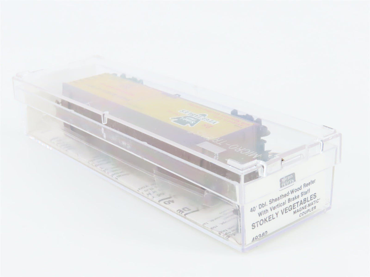 N Scale Micro-Trains MTL 49340 SBIX Stokely Vegetables 40&#39; Wood Reefer #12933