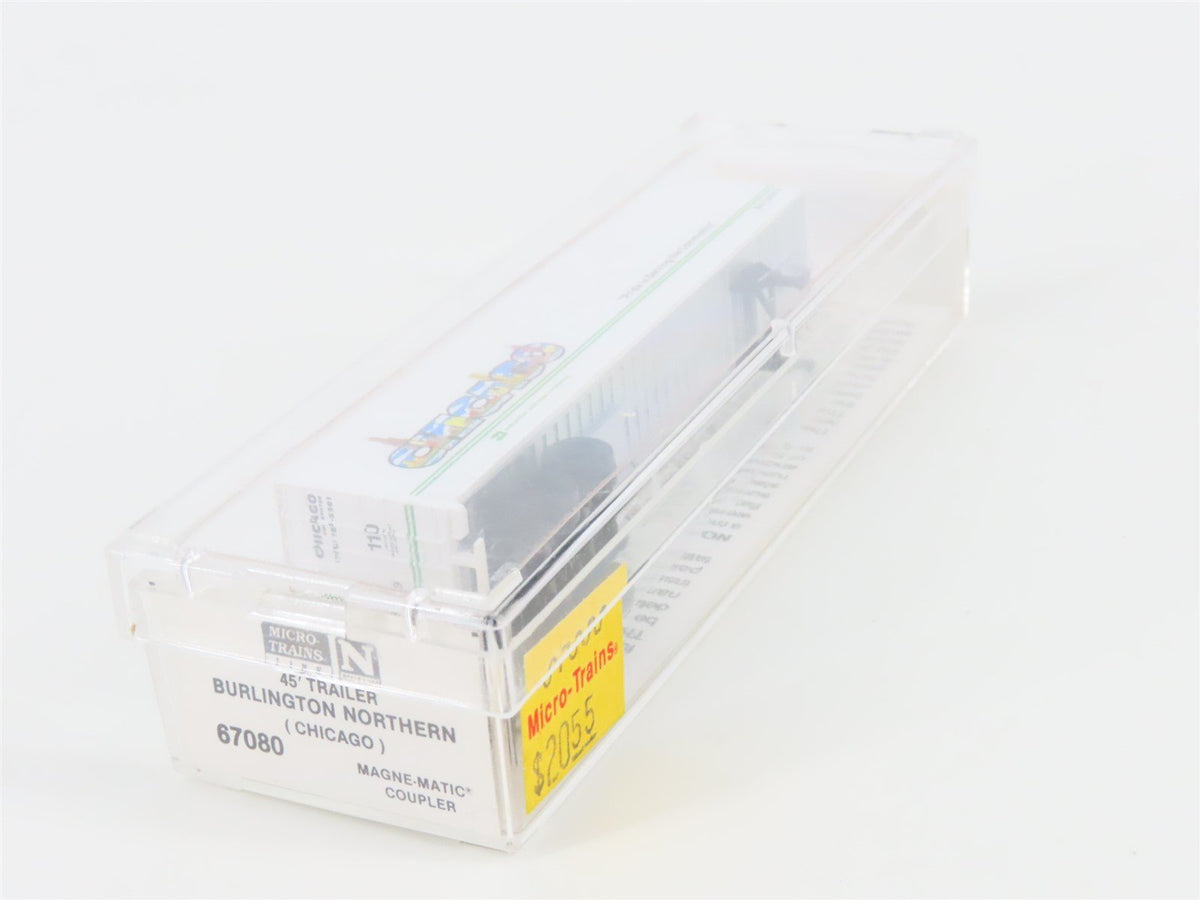 N Micro-Trains MTL 67080 BNZ Burlington Northern Chicago 45&#39; Trailer #237819