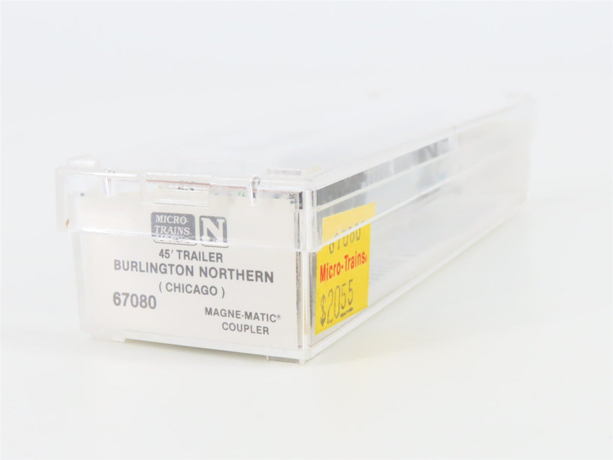 N Micro-Trains MTL 67080 BNZ Burlington Northern Chicago 45&#39; Trailer #237819