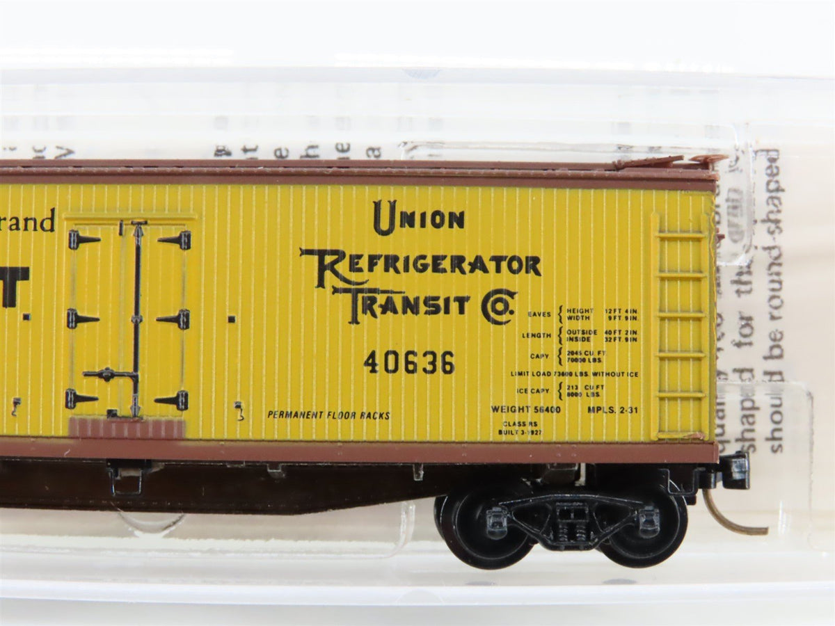 N Scale Micro-Trains MTL 49350 URTC Puritan Malt 40&#39; Wood Reefer #40636