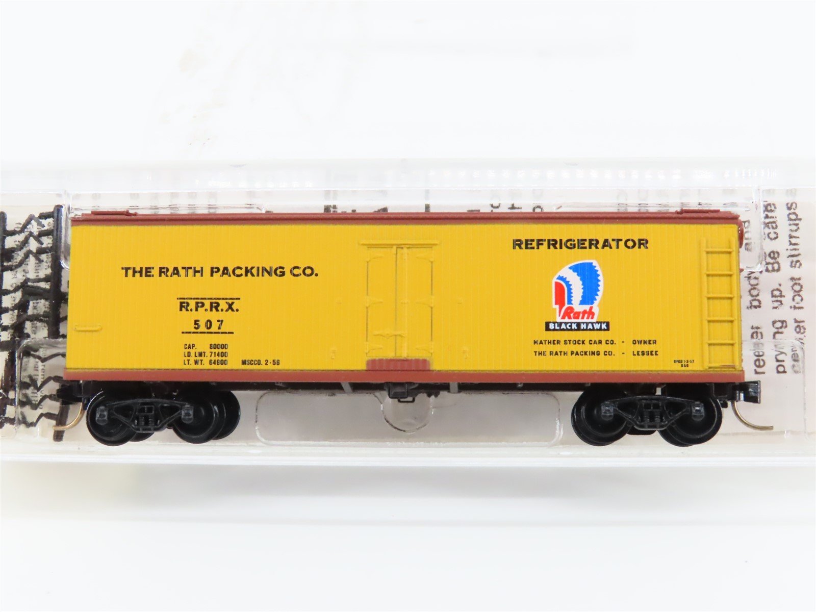 N Scale Kadee Micro-Trains MTL 47310 RPRX Rath Packing 40' Wood Reefer #507