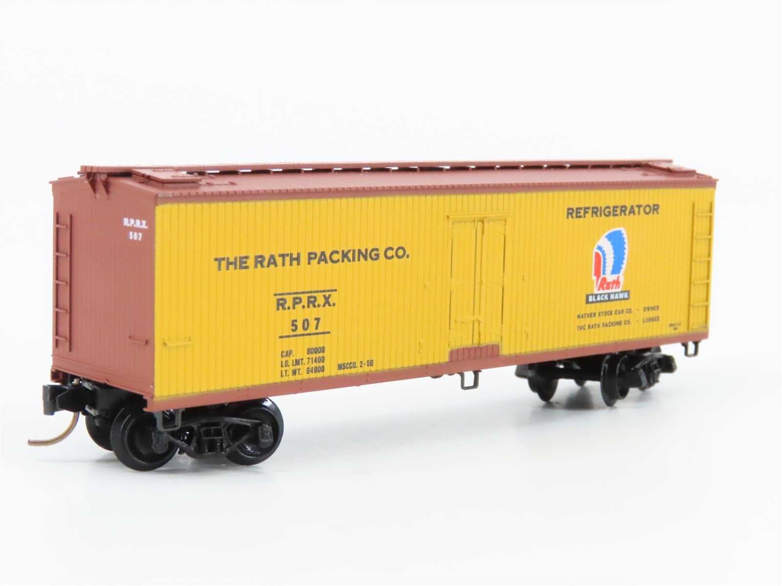 N Scale Kadee Micro-Trains MTL 47310 RPRX Rath Packing 40' Wood Reefer #507