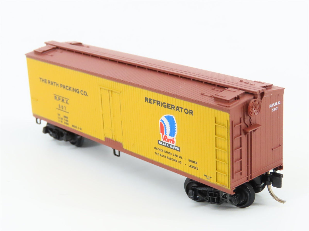 N Scale Kadee Micro-Trains MTL 47310 RPRX Rath Packing 40&#39; Wood Reefer #507