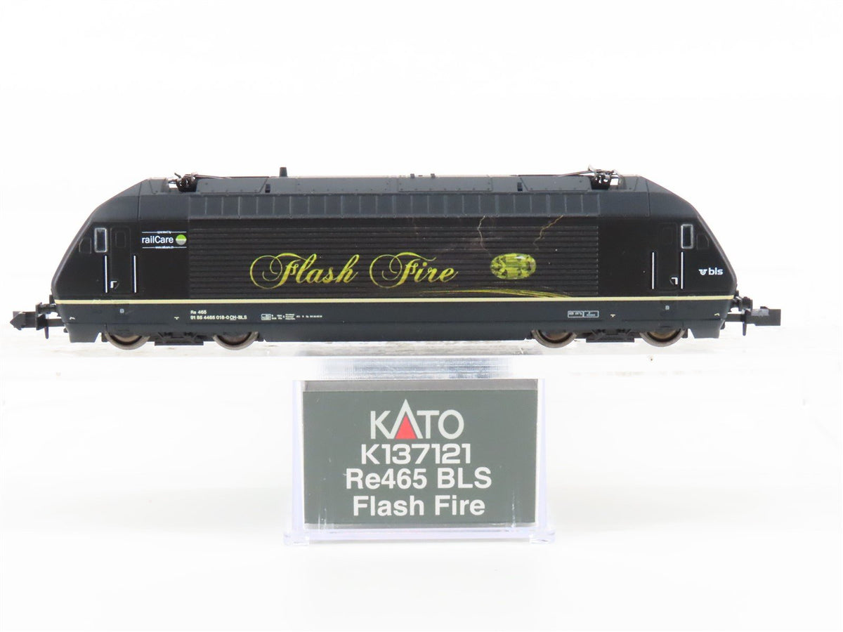 N KATO K137121 BLS Bern-Lotschberg-Simplon &quot;Flash Fire&quot; Re465 Electric #018-0