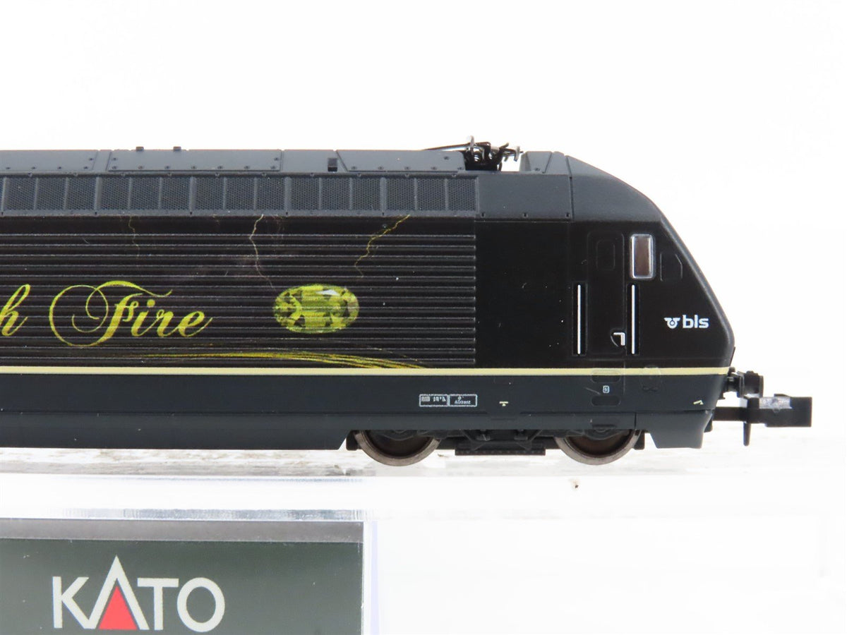 N KATO K137121 BLS Bern-Lotschberg-Simplon &quot;Flash Fire&quot; Re465 Electric #018-0