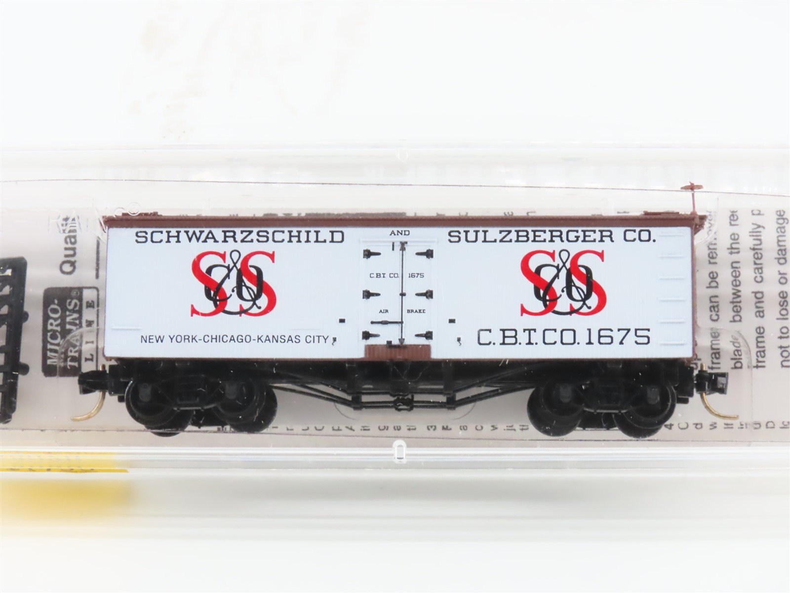 N Scale Micro-Trains MTL 58020 CBTCO Schwarzchild & Sulzberger 36' Reefer #1675