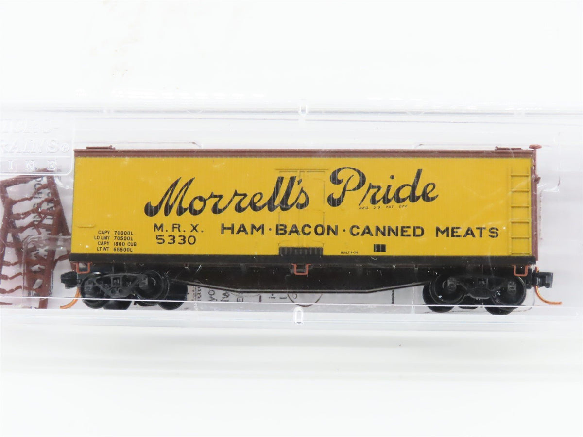 N Scale Micro-Trains MTL 04900610 MRX Morrell&#39;s Pride 40&#39; Wood Reefer #5330