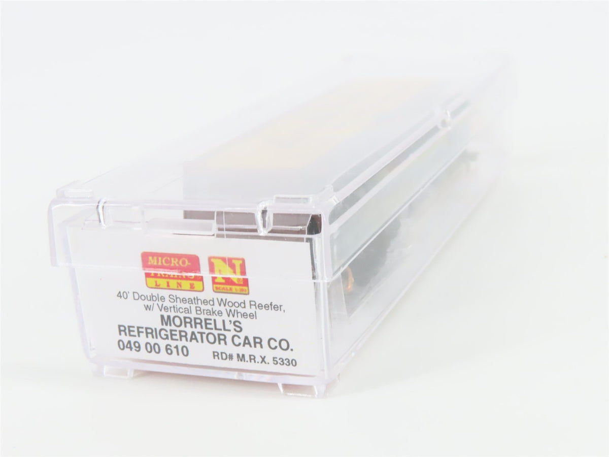 N Scale Micro-Trains MTL 04900610 MRX Morrell&#39;s Pride 40&#39; Wood Reefer #5330