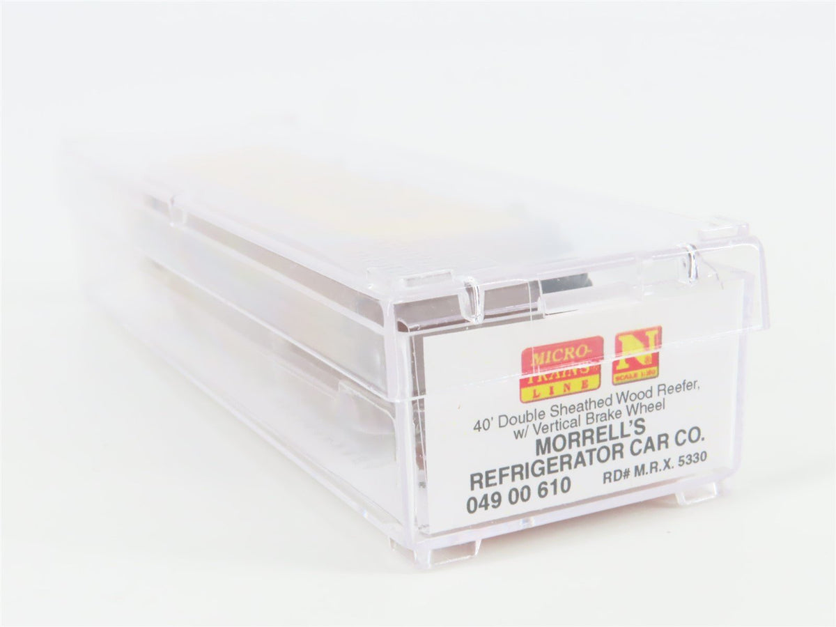 N Scale Micro-Trains MTL 04900610 MRX Morrell&#39;s Pride 40&#39; Wood Reefer #5330
