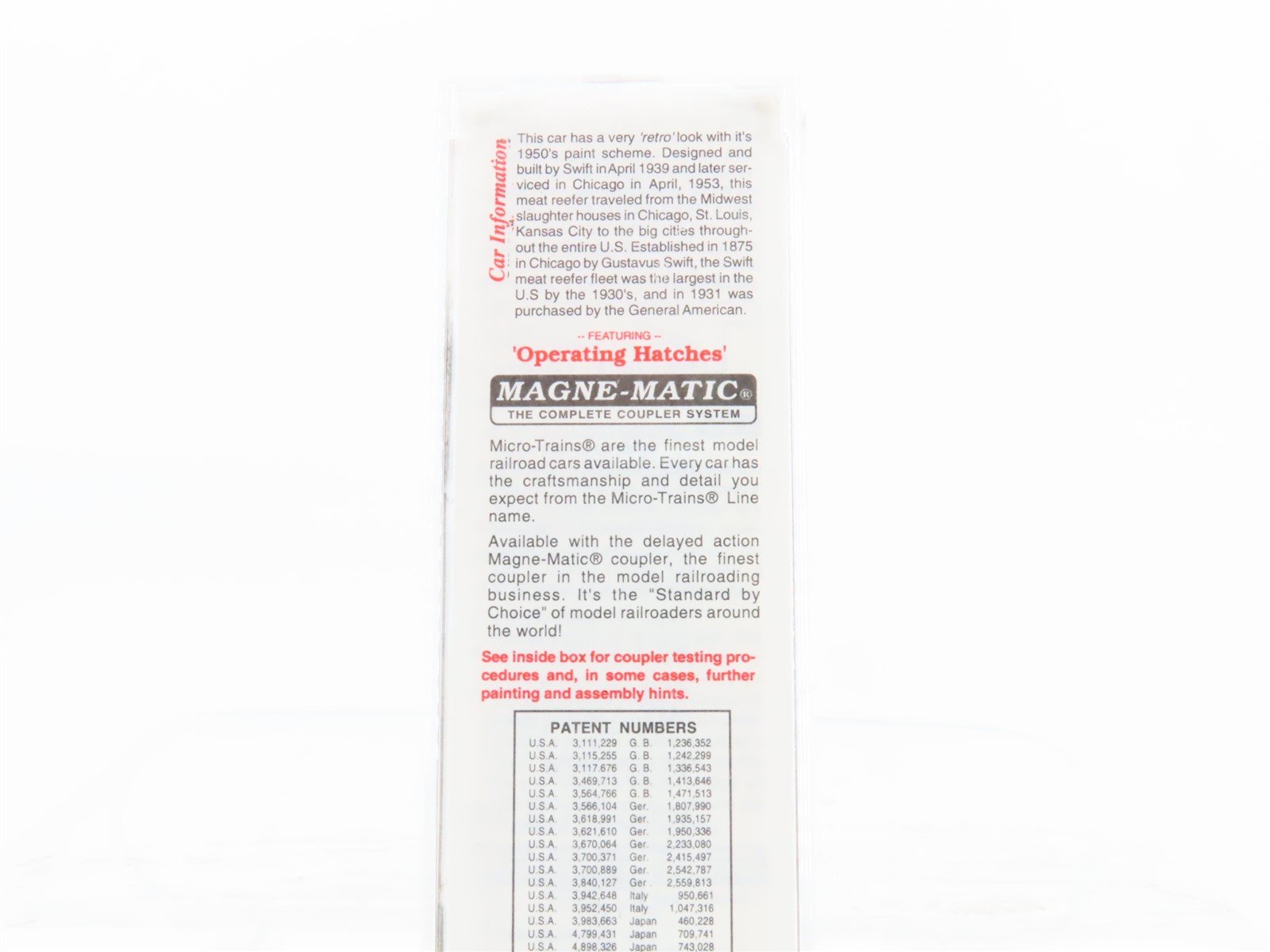 N Scale Micro-Trains MTL 49400 SRLX Swift Refrigerator Line 40' Wood Reefer 5199