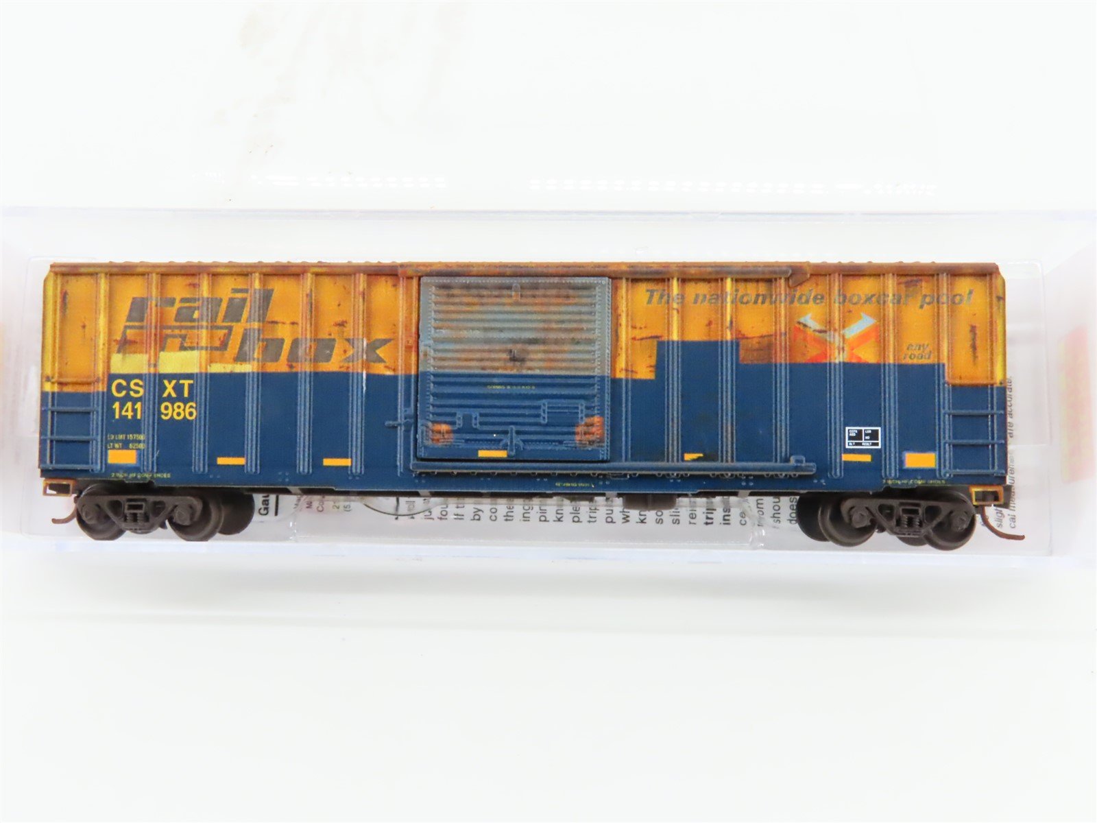 N Scale Micro-Trains MTL 02544126 CSXT Ex-Railbox 50' Box Car #14986 - Weathered