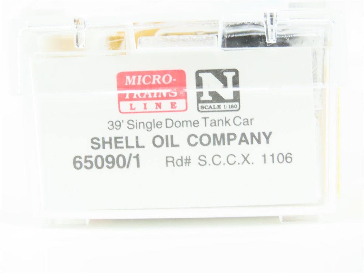 N Micro-Trains MTL 65090/1 SCCX Shell Oil Company 39&#39; Single Dome Tank Car #1106