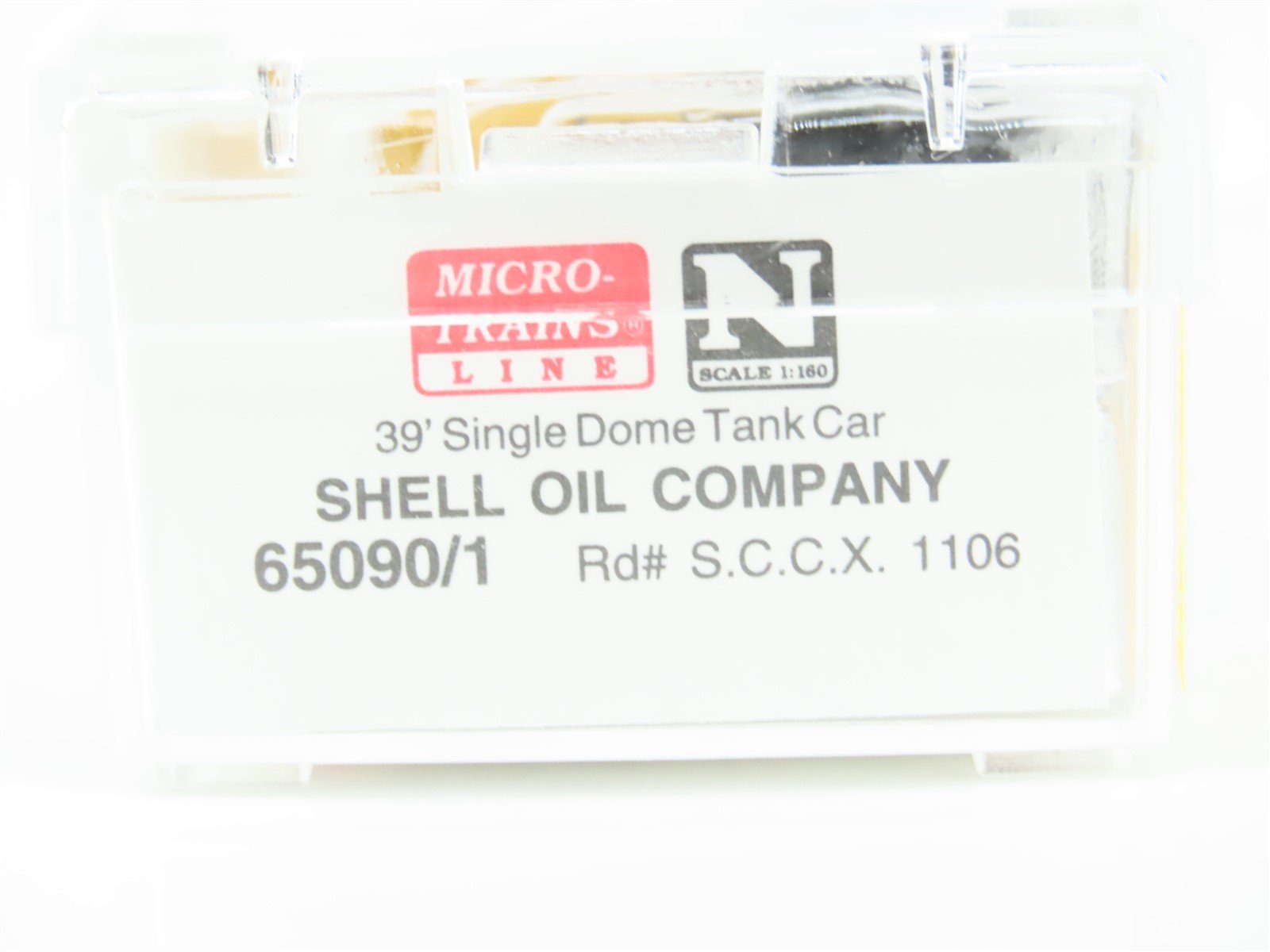 N Micro-Trains MTL 65090/1 SCCX Shell Oil Company 39' Single Dome Tank Car #1106