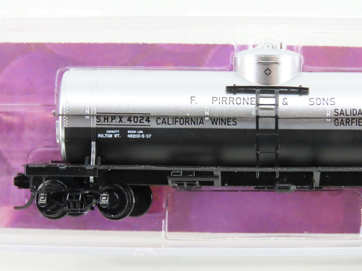 N Micro-Trains MTL 06500066 SHPX Pirrone &amp; Sons 39&#39; Single Dome Tank Car #4024
