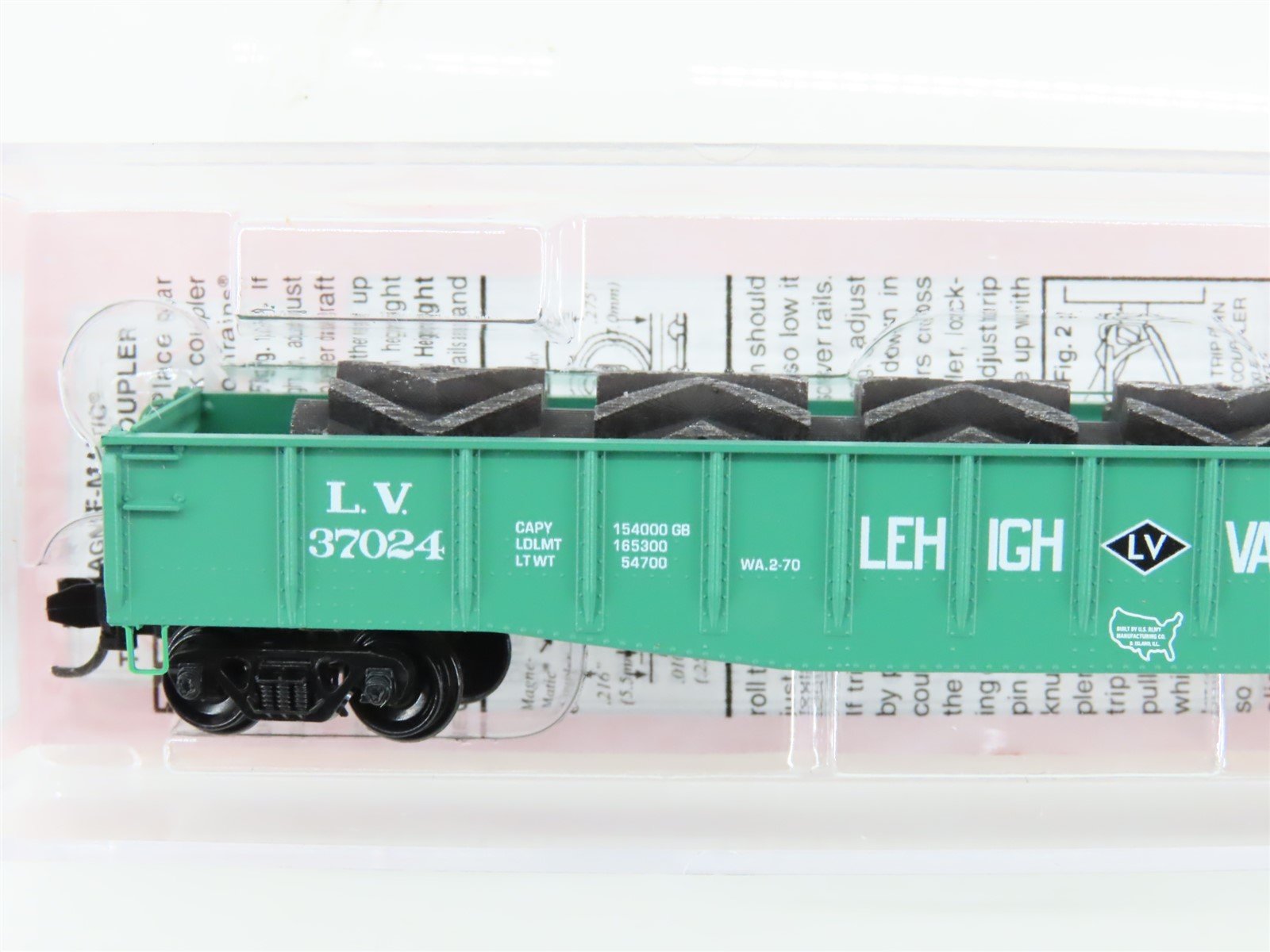 N Scale Micro-Trains MTL NSE 06-24 LV Lehigh Valley 50' Gondola #37024 w/ Load