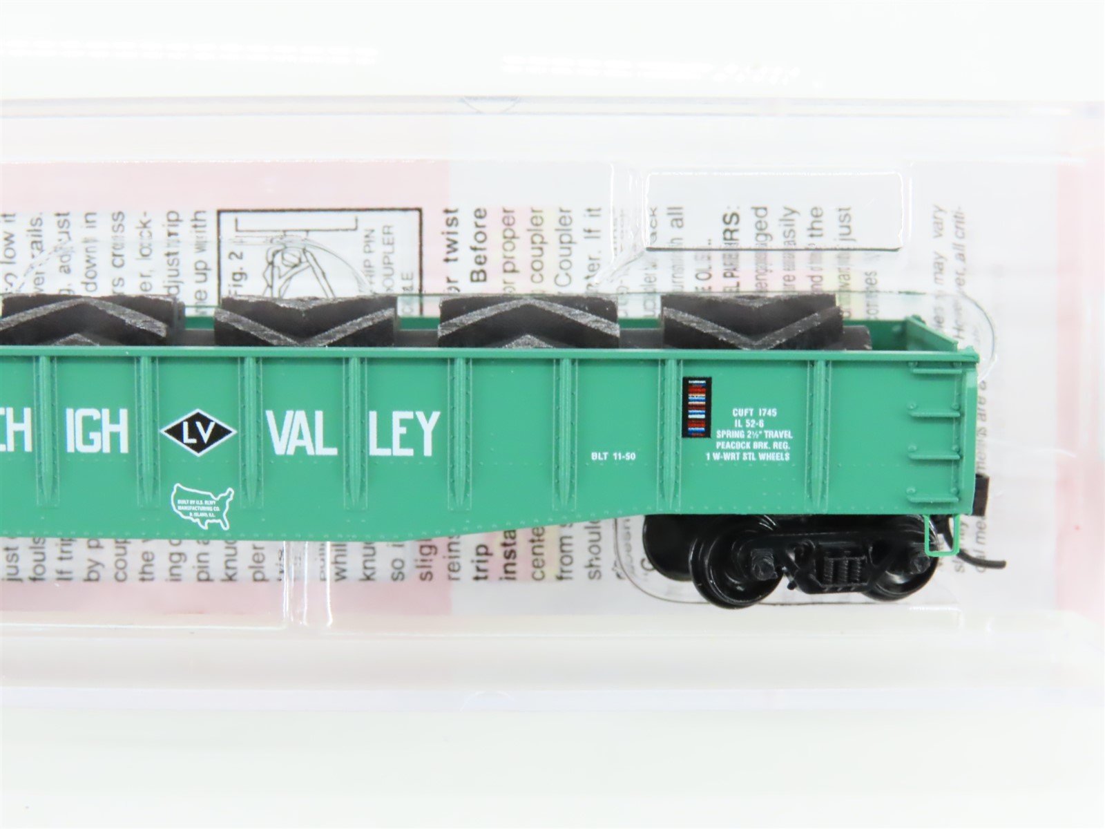 N Scale Micro-Trains MTL NSE 06-24 LV Lehigh Valley 50' Gondola #37024 w/ Load
