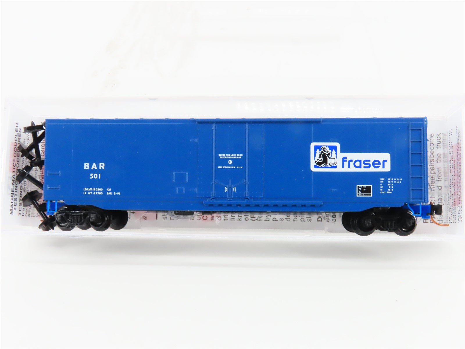 N Scale Micro-Trains MTL 03800390 BAR Bangor & Aroostook Fraser 50' Box Car #501