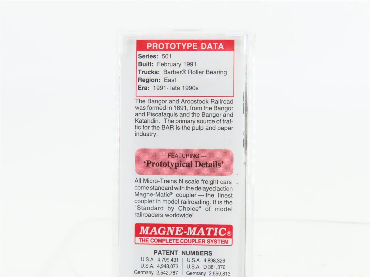 N Scale Micro-Trains MTL 03800390 BAR Bangor &amp; Aroostook Fraser 50&#39; Box Car #501