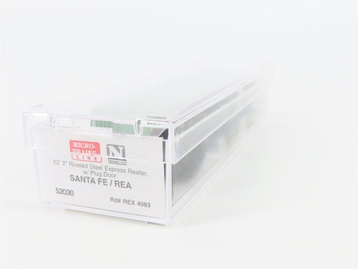 N Scale Micro-Trains MTL 52030 REX Santa Fe REA Express 52&#39; 2&quot; Reefer #4083