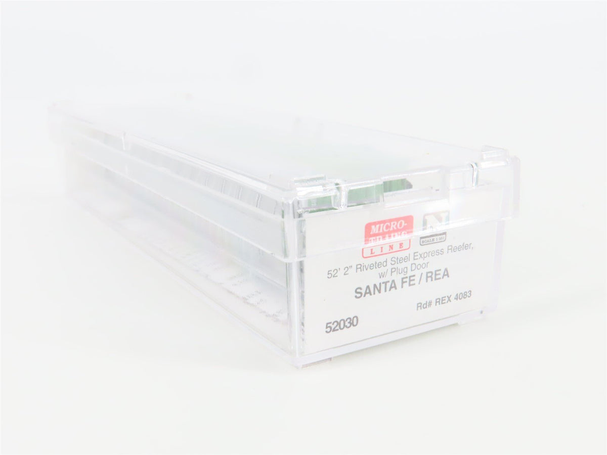 N Scale Micro-Trains MTL 52030 REX Santa Fe REA Express 52&#39; 2&quot; Reefer #4083
