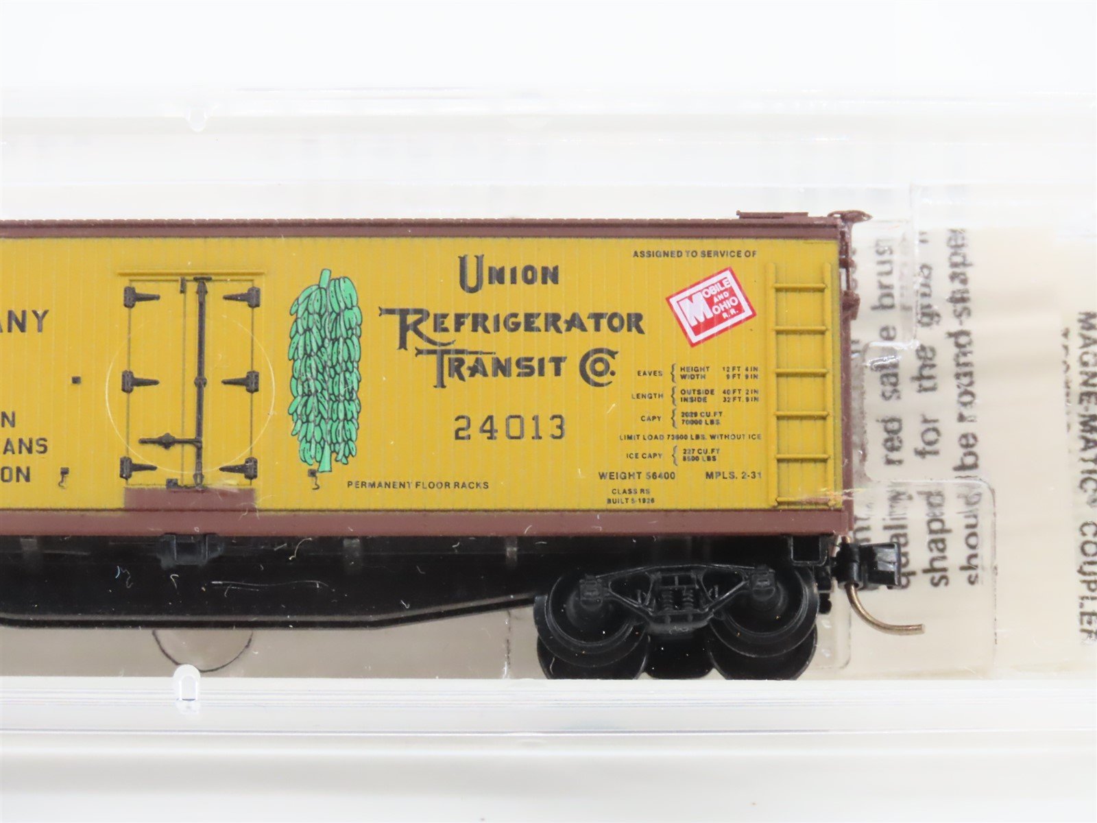 N Micro-Trains MTL 49390 URTC Mobile & Ohio Fruit Dispatch 40' Reefer #24013