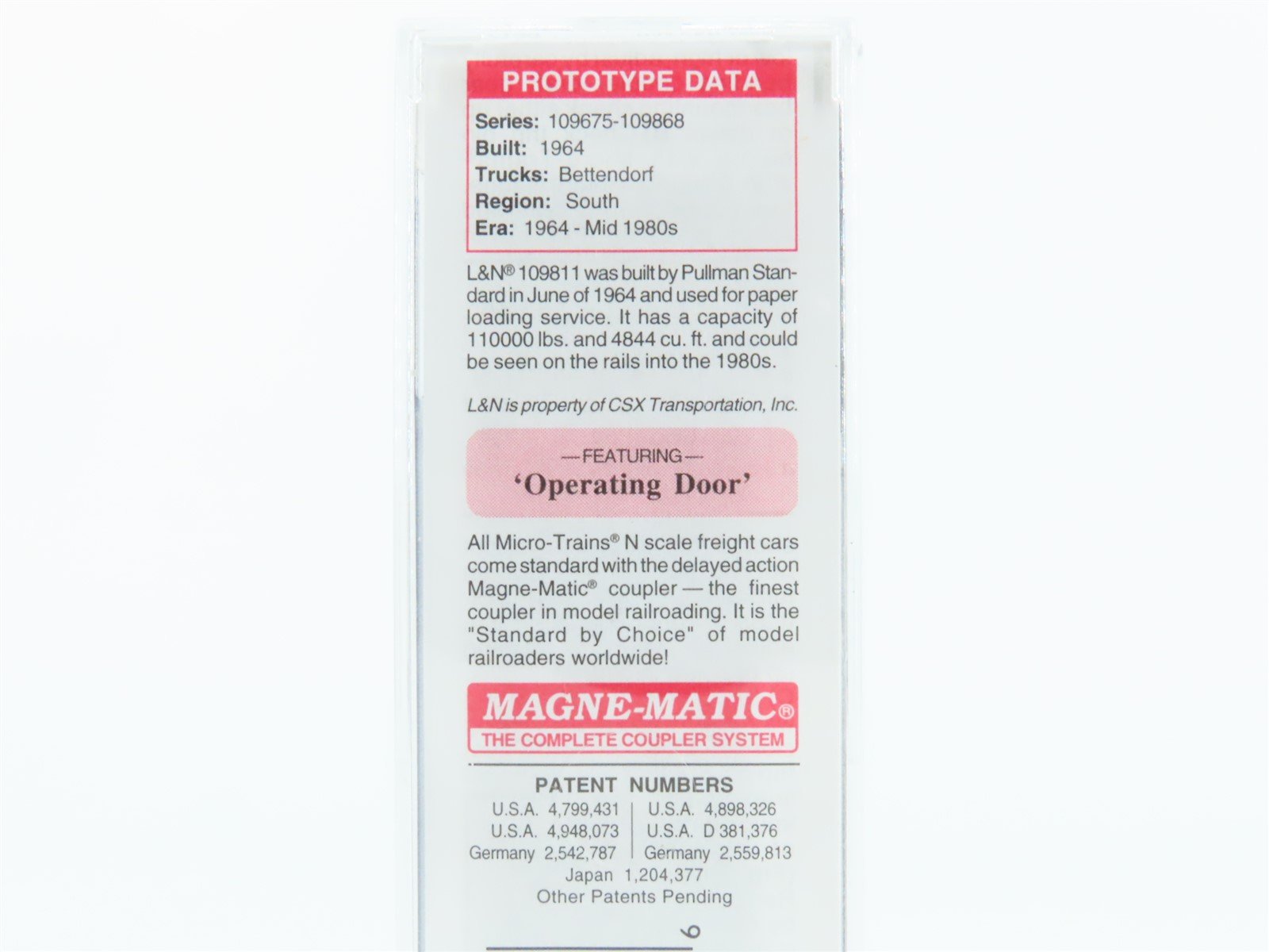 N Scale Micro-Trains MTL 77130 L&N Share in Freedom 50' Box Car #109811