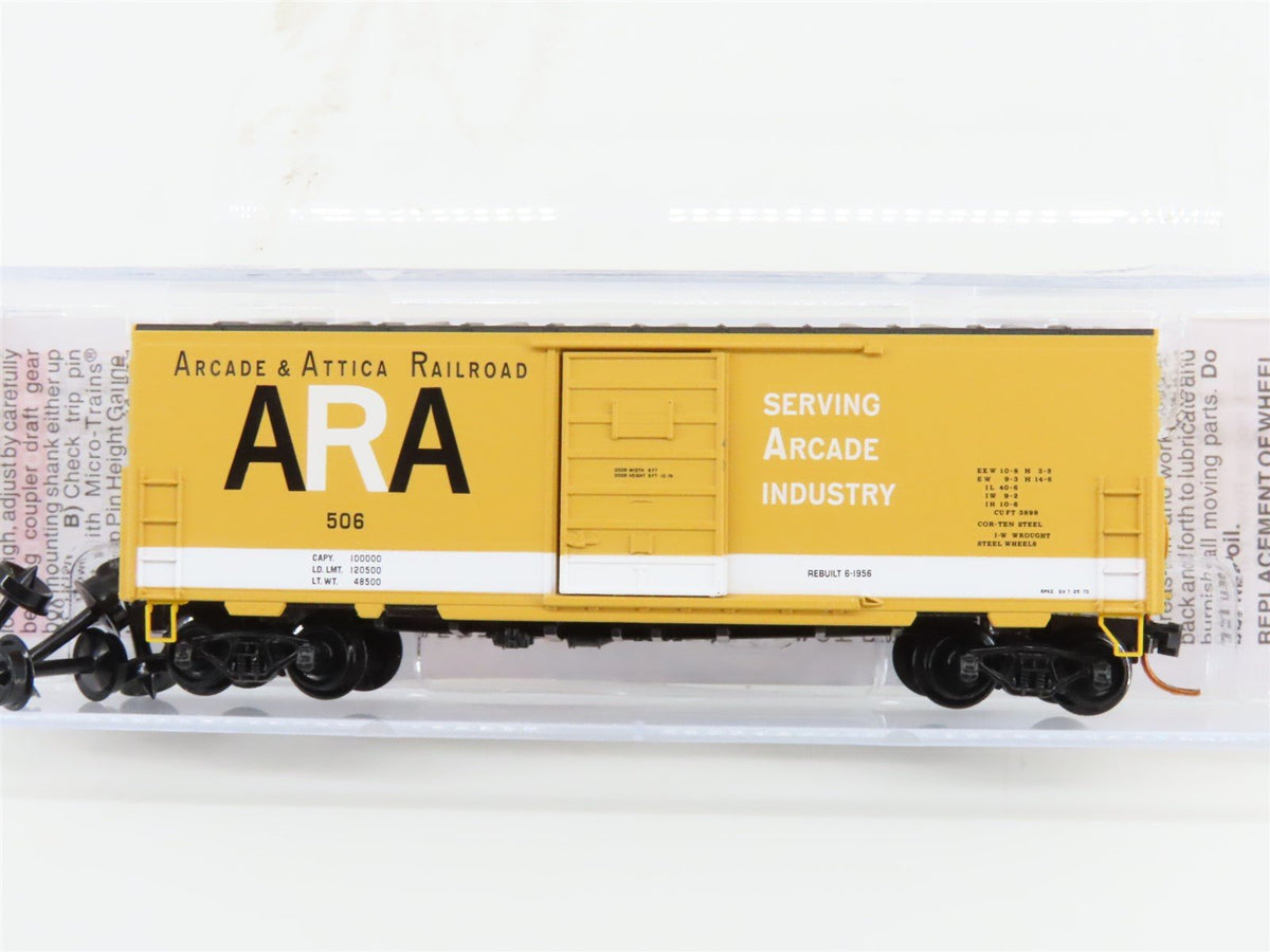 N Micro-Trains MTL 02400330 ARA Arcade &amp; Attica 40&#39; Single Door Box Car #506