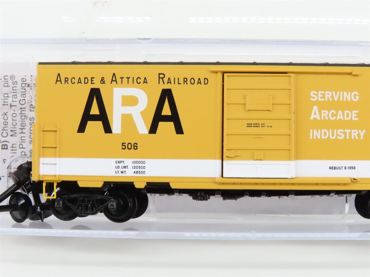 N Micro-Trains MTL 02400330 ARA Arcade &amp; Attica 40&#39; Single Door Box Car #506