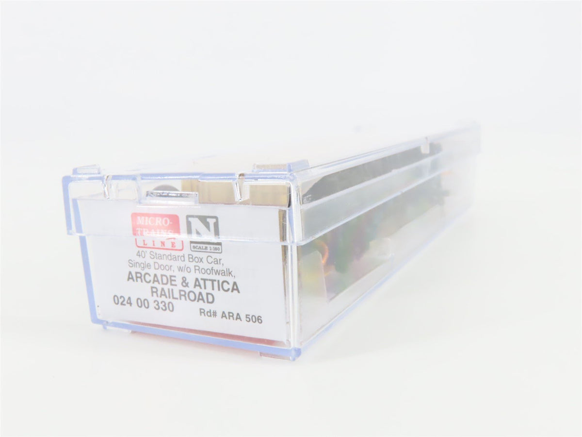 N Micro-Trains MTL 02400330 ARA Arcade &amp; Attica 40&#39; Single Door Box Car #506