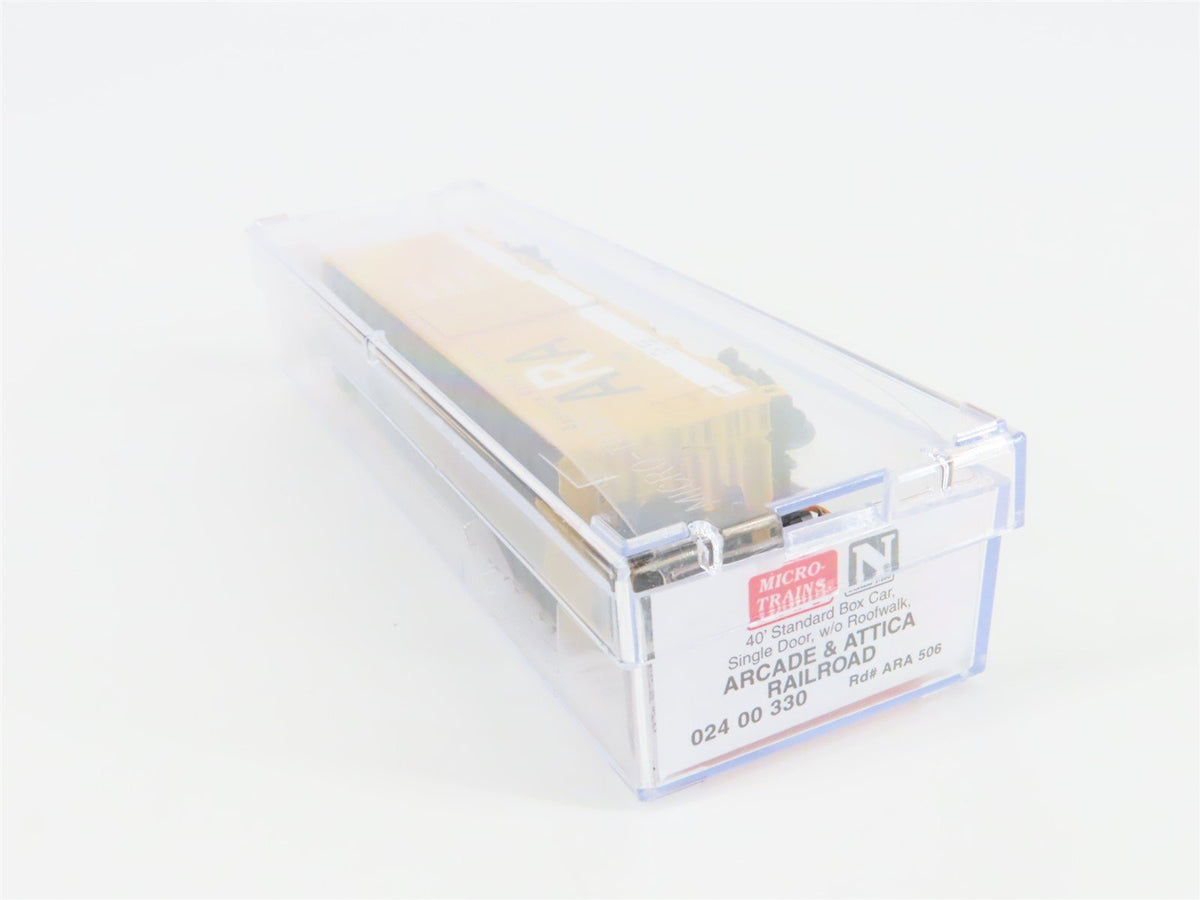 N Micro-Trains MTL 02400330 ARA Arcade &amp; Attica 40&#39; Single Door Box Car #506