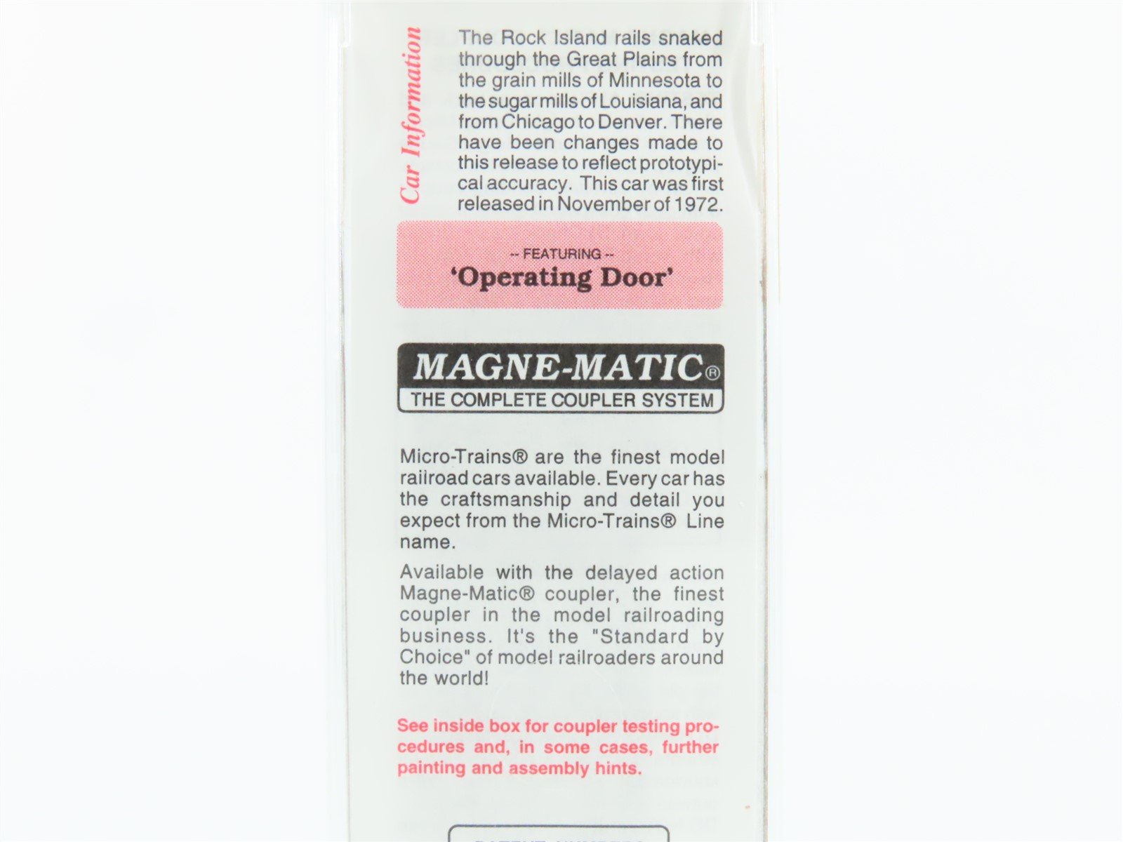 N Scale Micro-Trains MTL 20058 RI Rock Island 40' Single Door Box Car #27459