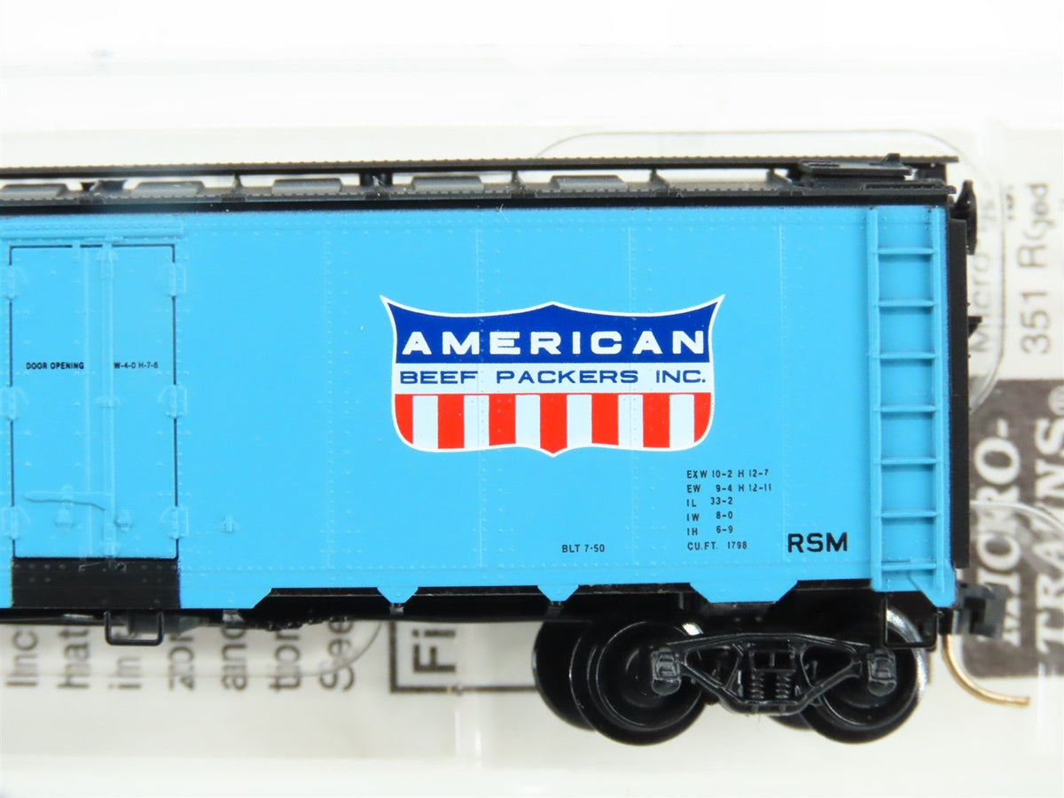 N Micro-Trains MTL #59540 URTX American Beef Packers Inc 40&#39; Ice Reefer #75524