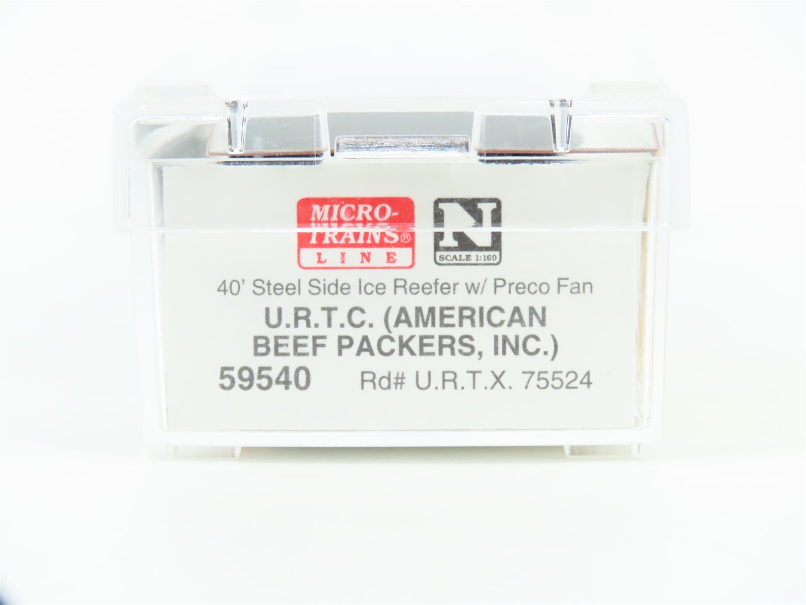 N Micro-Trains MTL #59540 URTX American Beef Packers Inc 40' Ice Reefer #75524